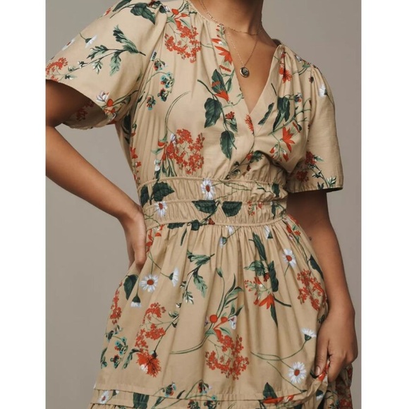 ANTHRPOLOGIE Somerset Maxi Dress: khaki Motif - Picture 6 of 7